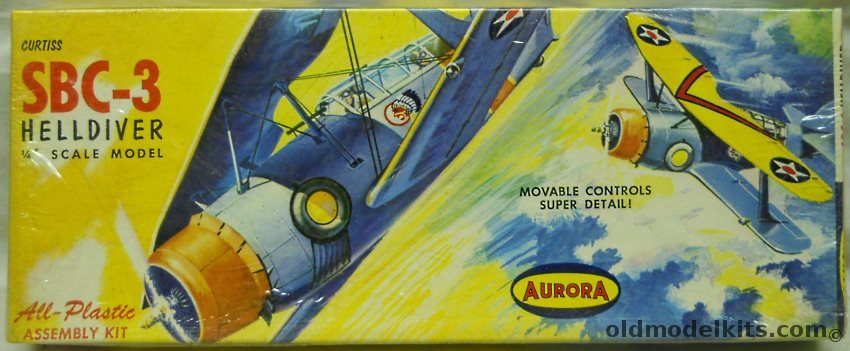 Aurora 1/48 Curtiss SBC-3 Helldiver, 117-98 plastic model kit